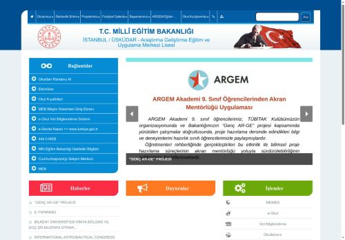 İSTANBUL / ÜSKÜDAR - Araştırma Geliştirme Eğitim ve Uygulama Merkezi Lisesi