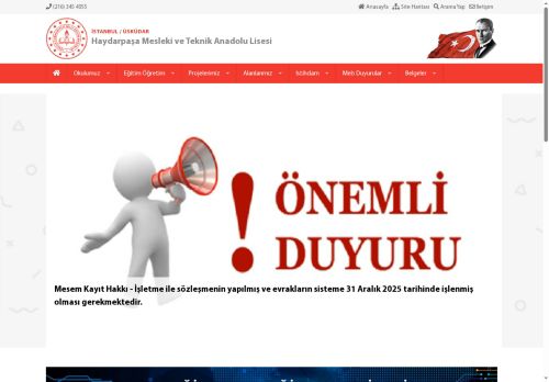 İSTANBUL / ÜSKÜDAR - Haydarpaşa Mesleki ve Teknik Anadolu Lisesi