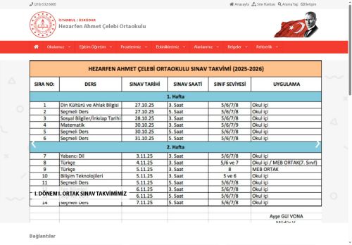 İSTANBUL / ÜSKÜDAR - Hezarfen Ahmet Çelebi Ortaokulu