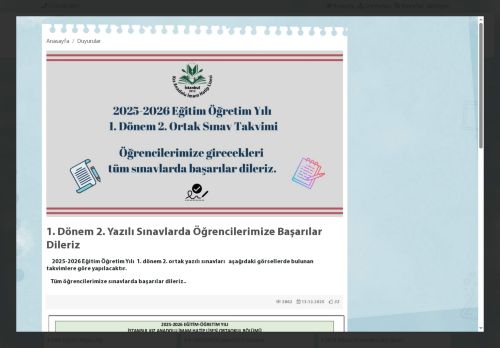 İSTANBUL / ZEYTİNBURNU - İstanbul Kız Anadolu İmam Hatip Lisesi