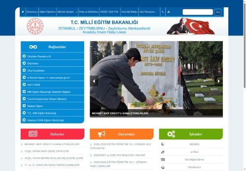 İSTANBUL / ZEYTİNBURNU - Zeytinburnu Merkezefendi Anadolu İmam Hatip Lisesi