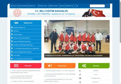 İSTANBUL / ZEYTİNBURNU - Zeytinburnu 75. Yıl Ortaokulu