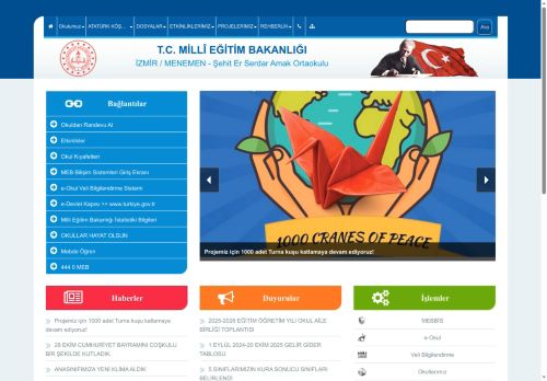 İZMİR / MENEMEN - Şehit Er Serdar Amak Ortaokulu