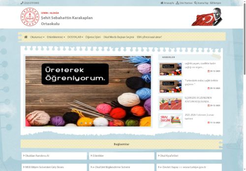 İZMİR / ALİAĞA - Şehit Sebahattin Karakaplan Ortaokulu