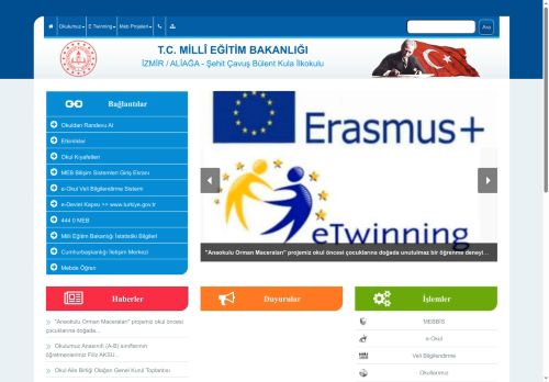 İZMİR / ALİAĞA - Şehit Çavuş Bülent Kula İlkokulu