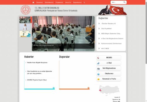 İZMİR / ALİAĞA - Yenişakran Yunus Emre Ortaokulu