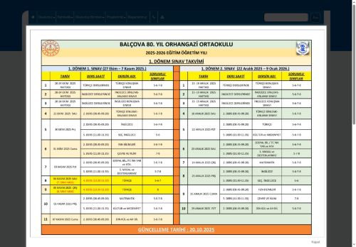 İZMİR / BALÇOVA - 80.Yıl Orhangazi Ortaokulu