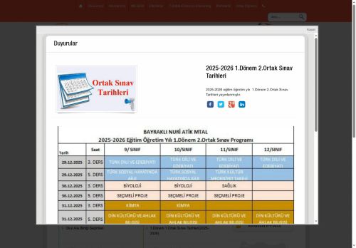 İZMİR / BAYRAKLI - Bayraklı Nuri Atik Mesleki ve Teknik Anadolu Lisesi