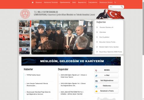 İZMİR / BAYRAKLI - Gazeteci Çetin Altan Mesleki ve Teknik Anadolu Lisesi