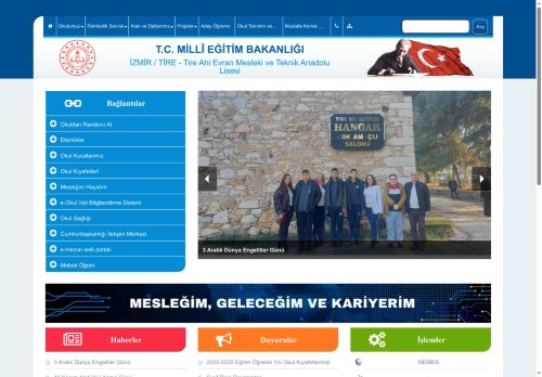 İZMİR / TİRE - Tire Ahi Evran Mesleki ve Teknik Anadolu Lisesi