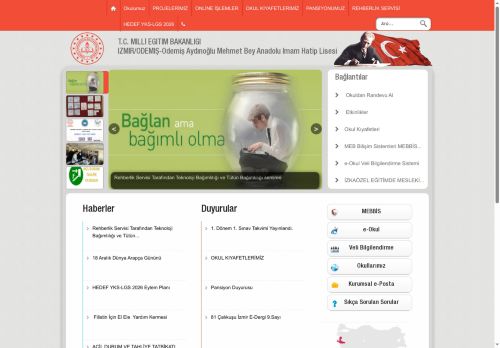 İZMİR / ÖDEMİŞ - Ödemiş Aydınoğlu Mehmet Bey Anadolu İmam Hatip Lisesi