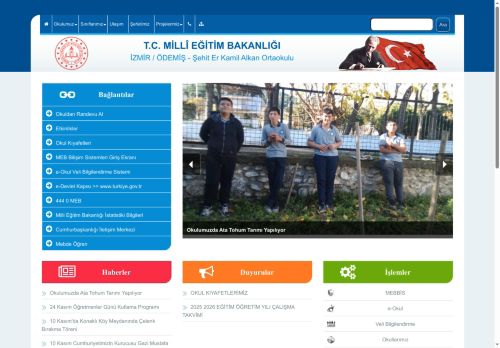 İZMİR / ÖDEMİŞ - Şehit Er Kamil Alkan Ortaokulu