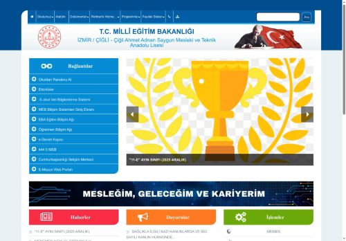 İZMİR / ÇİĞLİ - Çiğli Ahmet Adnan Saygun Mesleki ve Teknik Anadolu Lisesi