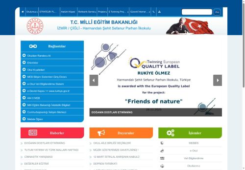 İZMİR / ÇİĞLİ - Harmandalı Şehit Sefanur Parhan İlkokulu