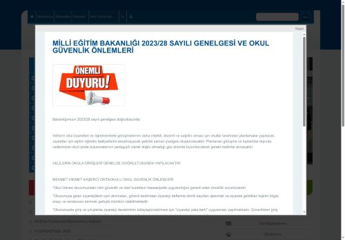 İZMİR / ÇİĞLİ - Mehmet-Hikmet Kaşerci Ortaokulu