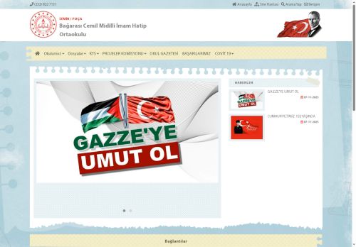 İZMİR / FOÇA - Bağarası Cemil Midilli İmam Hatip Ortaokulu