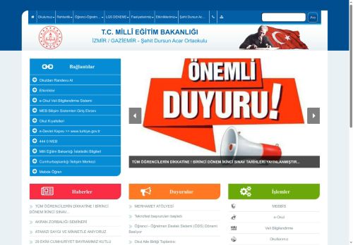 İZMİR / GAZİEMİR - Şehit Dursun Acar Ortaokulu