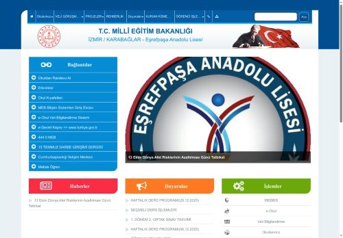 İZMİR / KARABAĞLAR - Eşrefpaşa Anadolu Lisesi