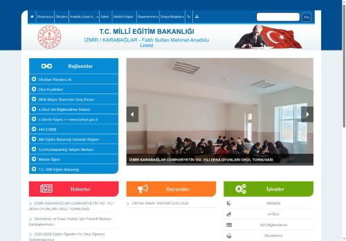 İZMİR / KARABAĞLAR - Fatih Sultan Mehmet Anadolu Lisesi