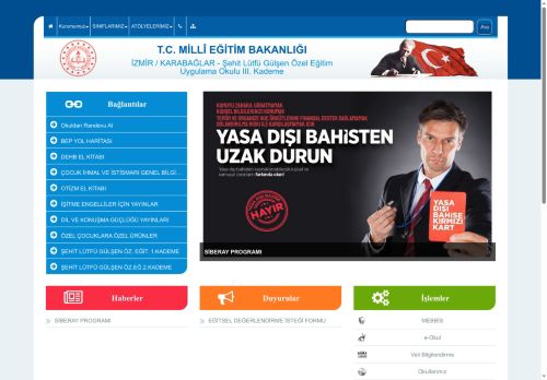İZMİR / KARABAĞLAR - Şehit Lütfü Gülşen Özel Eğitim Uygulama Okulu III. Kademe