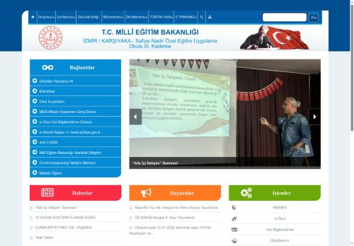 İZMİR / KARŞIYAKA - Safiye Nadir Özel Eğitim Uygulama Okulu III. Kademe