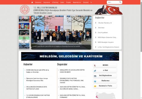 İZMİR / KEMALPAŞA - Kemalpaşa İbrahim Polat-Ege Seramik Mesleki ve Teknik Anadolu Lisesi