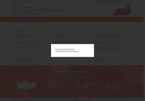 İZMİR / KONAK - Ahmet Şefika Kilimci Özel Eğitim Uygulama Okulu II. Kademe