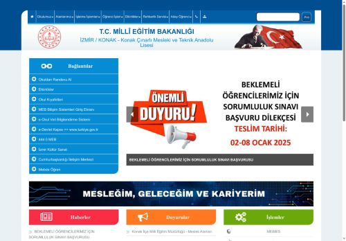 İZMİR / KONAK - Konak Çınarlı Mesleki ve Teknik Anadolu Lisesi