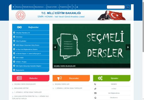 İZMİR / KONAK - Vali Vecdi Gönül Anadolu Lisesi