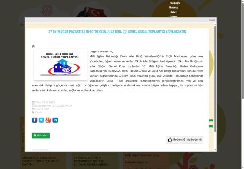 İZMİR / MENDERES - Ortaköy Şehit Jandarma Binbaşı Adil Karagöz İlkokulu