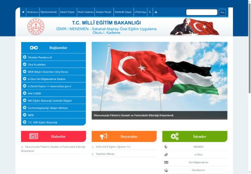 İZMİR / MENEMEN - Sabahat Akşiray Özel Eğitim Uygulama Okulu I. Kademe