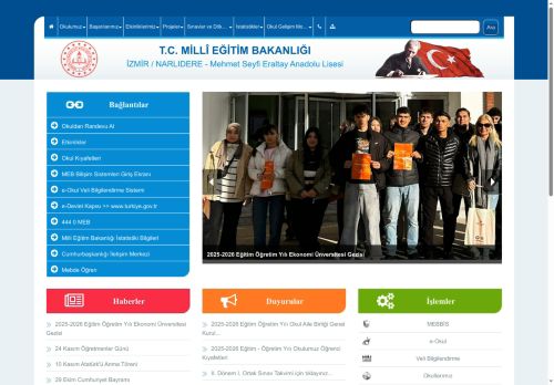 İZMİR / NARLIDERE - Mehmet Seyfi Eraltay Anadolu Lisesi