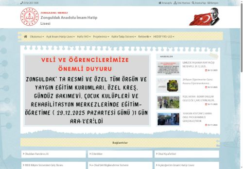 ZONGULDAK / MERKEZ - Zonguldak Anadolu İmam Hatip Lisesi