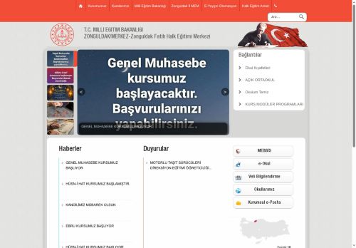 ZONGULDAK / MERKEZ - Zonguldak Fatih Halk Eğitimi Merkezi