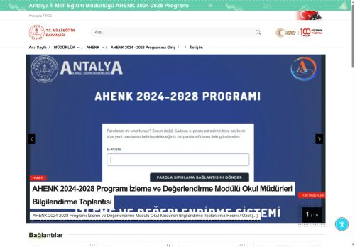 MEB Antalya İl Millî Eğitim Müdürlüğü AHENK 2024-2028 Programı