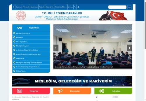 İZMİR / TORBALI - Şehit Uzman Çavuş Harun Şenözüar Mesleki ve Teknik Anadolu Lisesi
