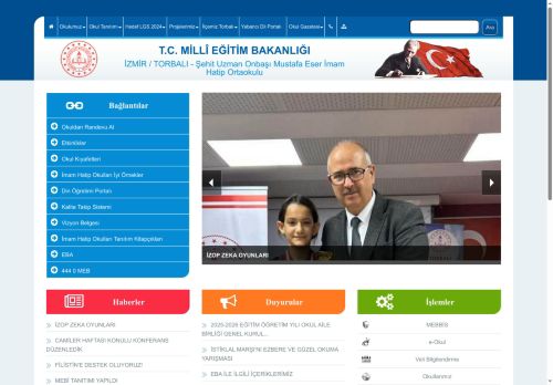 İZMİR / TORBALI - Şehit Uzman Onbaşı Mustafa Eser İmam Hatip Ortaokulu