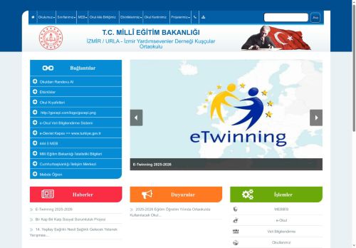 İZMİR / URLA - İzmir Yardımsevenler Derneği Kuşçular Ortaokulu