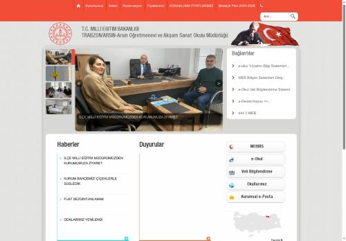 TRABZON / ARSİN - Arsin Öğretmenevi ve Akşam Sanat Okulu Müdürlüğü