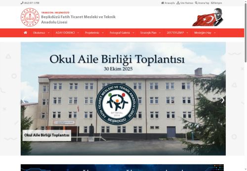 TRABZON / BEŞİKDÜZÜ - Beşikdüzü Fatih Ticaret Mesleki ve Teknik Anadolu Lisesi