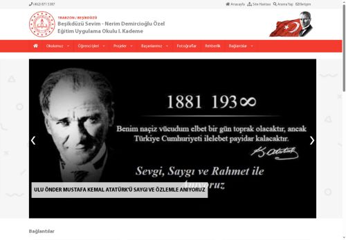 TRABZON / BEŞİKDÜZÜ - Beşikdüzü Sevim - Nerim Demircioğlu Özel Eğitim Uygulama Okulu I. Kademe