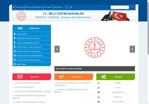 TRABZON / ÇARŞIBAŞI - Çarşıbaşı Halk Eğitimi Merkezi