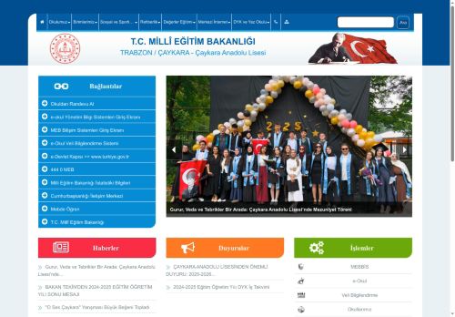 TRABZON / ÇAYKARA - Çaykara Anadolu Lisesi