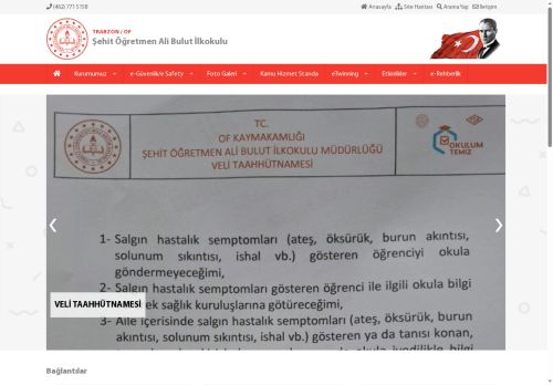 TRABZON / OF - Şehit Öğretmen Ali Bulut İlkokulu