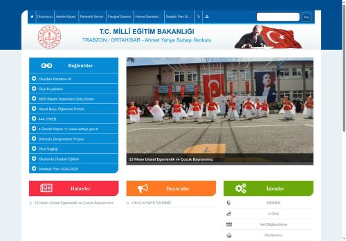 TRABZON / ORTAHİSAR - Ahmet Yahya Subaşı İlkokulu