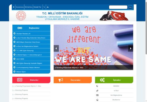 TRABZON / ORTAHİSAR - ERDOĞDU ÖZEL EĞİTİM UYGULAMA MERKEZİ II. KADEME