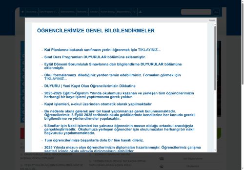 TRABZON / ORTAHİSAR - Fatih Sultan Mehmet Anadolu Lisesi