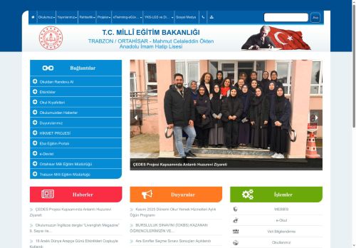 TRABZON / ORTAHİSAR - Mahmut Celaleddin Ökten Anadolu İmam Hatip Lisesi