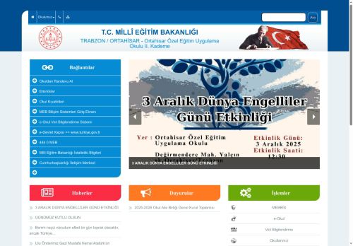 TRABZON / ORTAHİSAR - Ortahisar Özel Eğitim Uygulama Okulu II. Kademe