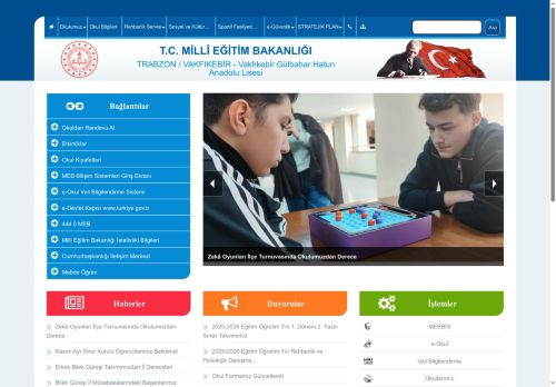 TRABZON / VAKFIKEBİR - Vakfıkebir Gülbahar Hatun Anadolu Lisesi